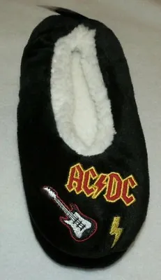 Buy New Womens M/L AC/DC Slipper Socks Shoe Size 7.5-9 Guitar Lightening Bolt • 4.74£