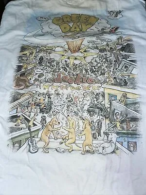 Buy Vintage T Shirt - Green Day Album Dookie All Sport Size XL White Concert Merch • 347.20£
