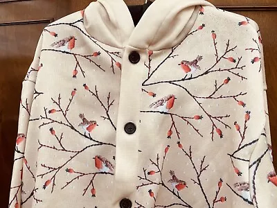 Buy Lovely Hoody Brand New With Beautiful Robins  • 7.99£