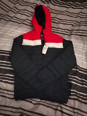 Buy Mens Jack And Jones Padded Hooded Jacket Size Medium • 22£