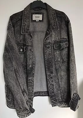 Buy XL Men’s Grey/Black Denim Jacket - Pull&Bear - Good Condition! • 12£