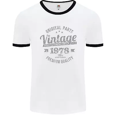 Buy Vintage Year 46th Birthday 1978 Mens Ringer T-Shirt • 9.99£