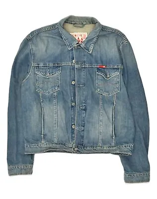 Buy MUSTANG Mens Denim Jacket UK 42 XL Blue Cotton AL59 • 23.95£