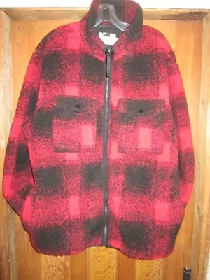 Buy Top Man Lumberjack Mans Jacket,red And Black Check,size Xl,teddy Bear Western • 22.99£