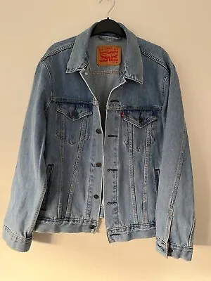 Buy Womens Pale Blue Levi's Oversized Denim Jacket Medium 10-12 • 45£