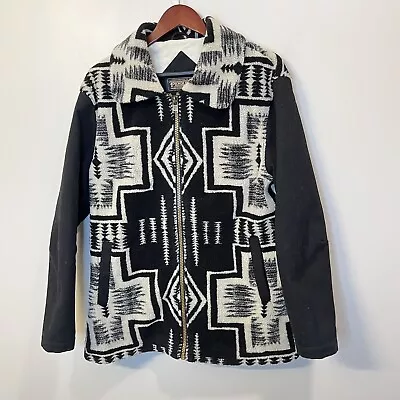 Buy Pendleton Harding Blanket Fleece Aztec Southwestern Pueblo Sherpa Ranch Jacket L • 19.73£