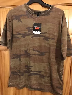 Buy Topshop Ladies Size 6 Tshirt Camouflage Bnwt • 3£
