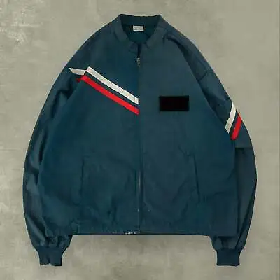 Buy Vintage 80s Flight Apparel Industry Jacket XL Made In Usa Men's Blue • 50£