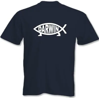 Buy Atheist T-Shirt Atheism Darwin Fish Mens Funny Tee Top • 8.98£