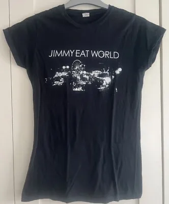 Buy Jimmy Eat World T Shirt Rare Rock Band Merch Ladies Tee Size Medium Black • 14.95£