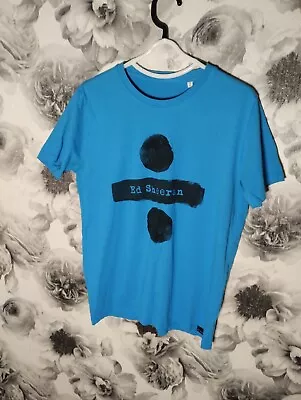 Buy Ed Sheeran Divide European Tour 2018 Newcastle Merch Blue T-Shirt Medium • 9.99£