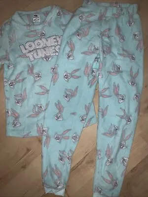 Buy Disney Looney Tunes Mint Green Cosy Pyjama Set Bugs Bunny Primark Size XS • 10£