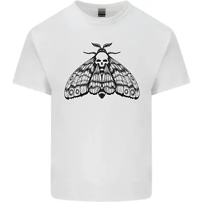 Buy A Gothic Moth Skull Mens Cotton T-Shirt Tee Top • 8.75£