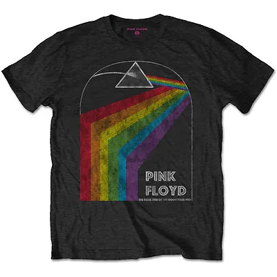 Buy Pink Floyd T Shirt Dark Side Of The Moon 1972 Tour Official Men Black Rock Merch • 14.98£