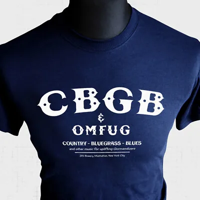 Buy CBGB Retro T Shirt OMFUG New York Club Vintage Punk Rock Blondie Cool Blue • 13.99£