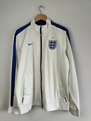 Buy Nike England Football Team White & Blue Full Zip Track Jacket - Men's Large • 29.95£