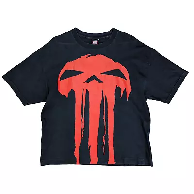 Buy 00s The Punisher Marvel T-Shirt In Black Size L/XL | Vintage Retro Y2K Tee • 25£