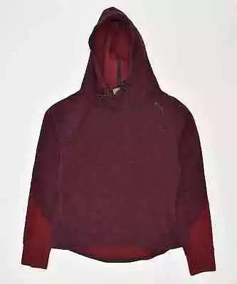 Buy Puma Womens Burgundy Hoodie Ladies Red Sweatshirt Jumper Xs Uk8 • 0.99£