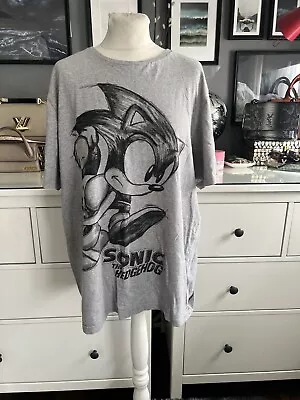 Buy Sonic The Hedgehog  Sega 90s Vintage T-Shirt Grey SIZE Xl • 35£