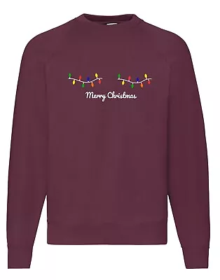 Buy Christmas Jumper Lights Logo Sweatshirt Funny Xmas • 16.99£