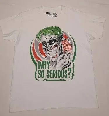 Buy Joker Why So Serious T-Shirt Size Large Broken Style 100% Cotton • 11.99£