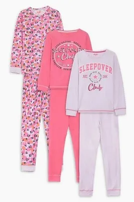 Buy Girls 3 Pairs Of Cotton Sleepover Pyjamas Age 12-13 Long Legs &  Sleeves  Easter • 16£
