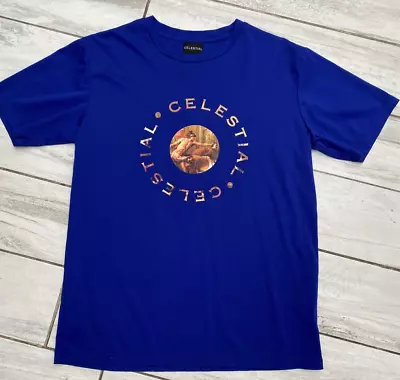 Buy Celestial Mens Blue Tshirt Front Logo  Meduim • 3£