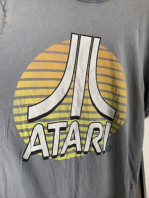 Buy Retro Vintage Style￼ Atari Faded T-shirt, Size 2XL Grey • 9.99£