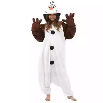Buy Sazac Kigurumi Kids Olaf All In One Pyjamas PJ's Age 7-8  Disney Licenced • 14.99£