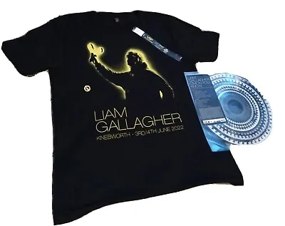 Buy Liam Gallagher Knebworth Limited Edition Bundle. Tshirt, Badge, VIP Band, Record • 1,500£