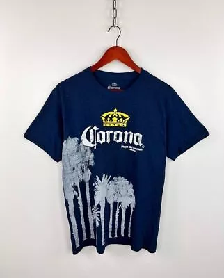 Buy Corona Official Merchandise T-Shirt Navy Big Logo Size M • 19.24£