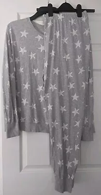 Buy Ladies Matalan Grey/White Star Long Sleeve Pyjamas Size XL 18/20 ❤️ • 4.99£