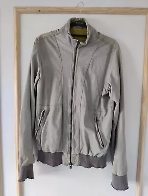 Buy WLG By Giorgio Brato Light Grey Calf Leather Jacket • 80£