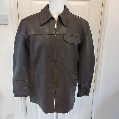 Buy VINTAGE 50'S French Leather Motorcycle Biker Jacket Brown Size Large 44  392 • 55£