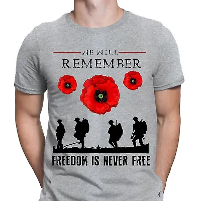 Buy Remembrance Day We Will Remember Them Uk Flag Memorial Mens T-Shirts Top #DNE • 9.99£