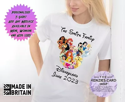 Buy Personalised Disneyland Princess 2024 T-Shirts Matching Family Disney Trip V1 • 12.70£