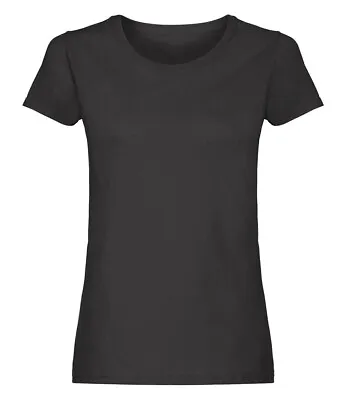 Buy Ladies Plain T-Shirts Cotton Women Crew Neck Coloured Fitted Tee Shirt Printable • 4.49£