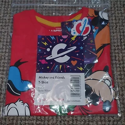 Buy Mickey Mouse Daffy Duck Goofy T-Shirt  Age 4-5  • 5£