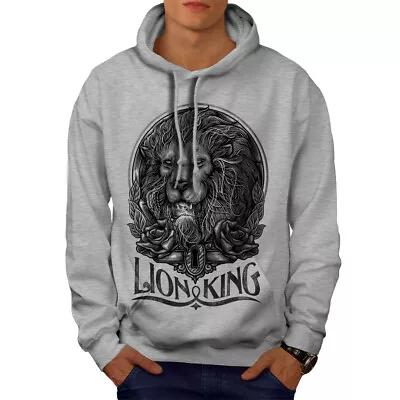 Buy Wellcoda Beast Animal Lion King Mens Hoodie,  Casual Hooded Sweatshirt • 25.99£