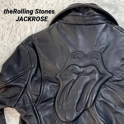 Buy Jack Rose Rolling Stones L Double Riders Genuine Leather Cowhide Rare Black • 374.43£