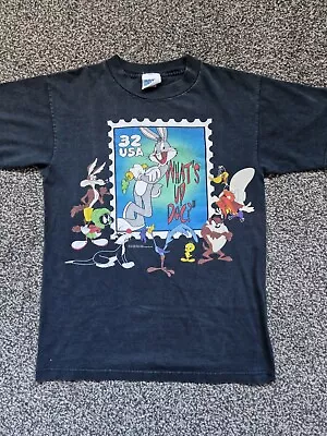 Buy Vintage Looney Tunes USPS Stamp Shirt Mens S/M Graphic Tee 1997 Single Stitch • 39.99£