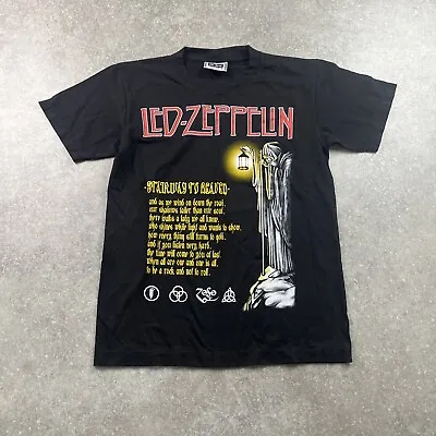 Buy LED-ZEPPELIN Stairway To Heaven Graphic Black T-shirt Size M Single Stitch   • 40£