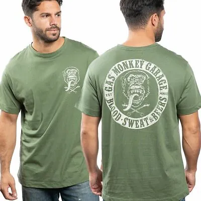 Buy Gas Monkey Garage Mens T-shirt Logo Emblem Green S - XXL • 13.99£