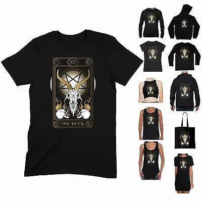 Buy The Devil Tarot Card Goat Of Mendes T Shirt - Pentagram Gothic Metal Satanic • 12.95£