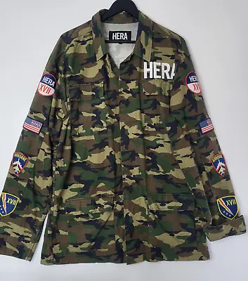 Buy Mens Hera Army Camouflage Jacket Medium Air Force Patch Lightweight • 35.94£