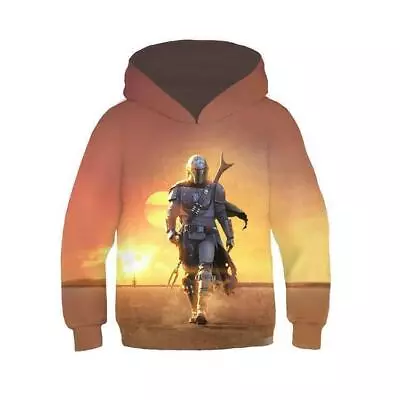 Buy Kid Mandalorian Cosplay Sweater Pullover Hoodie Sweater Star Wars Christmas Gift • 28.78£