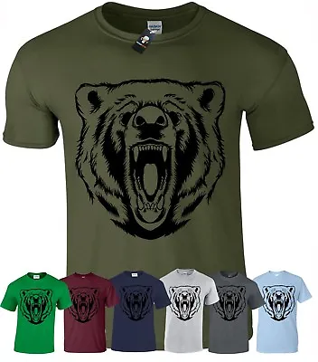Buy Grizzly Bear T-Shirt Wild Hunter Tattoo Panda Wildlife Christmas Gift T Shirt • 9.99£