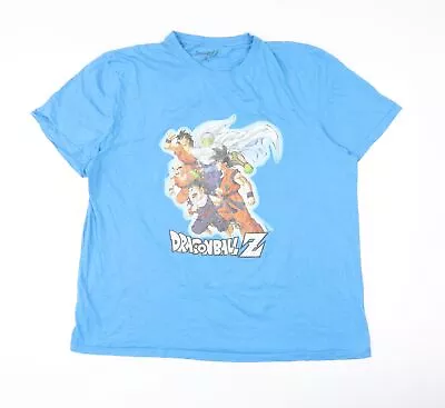 Buy Dragon Ball Z Mens Blue Cotton T-Shirt Size XL Round Neck • 5.25£