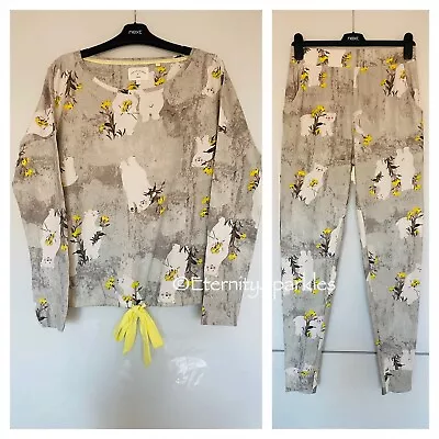 Buy Next Ladies Cute Grey Bear Design Full Length Cotton Pyjamas Small, Med, Large • 25.99£