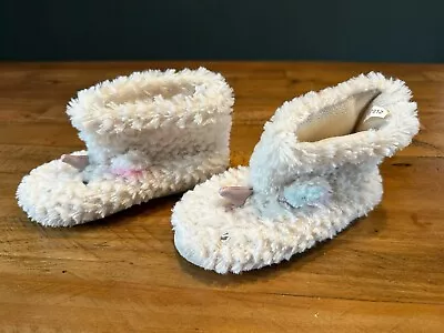 Buy Girls Very Cute Fluffy Comfy Hi-top Unicorn Slippers Size 10 • 0.99£